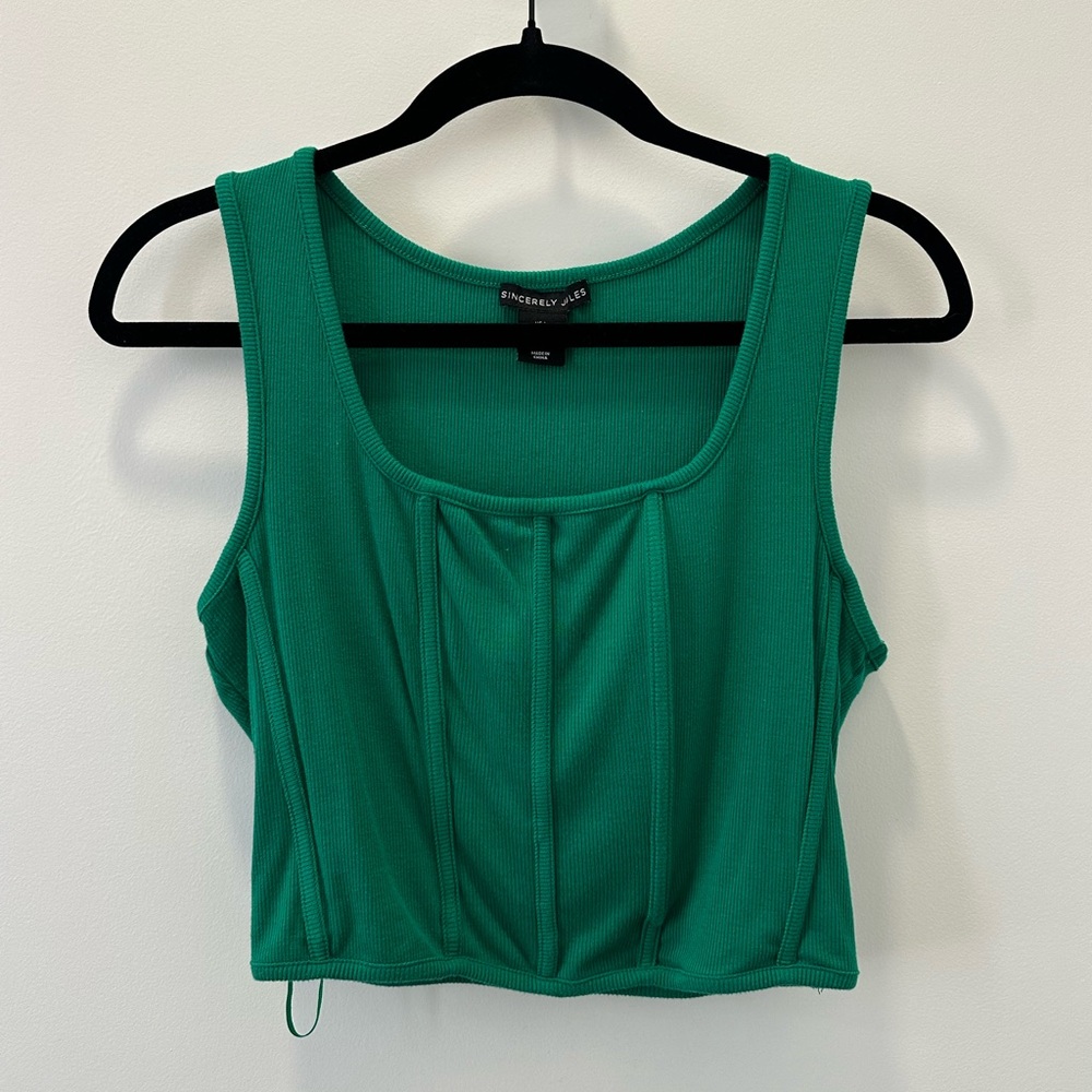 Green corset top